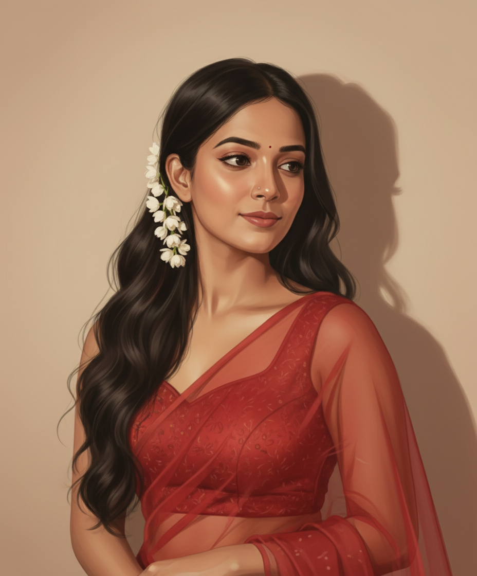 Indian Woman Saree Portrait